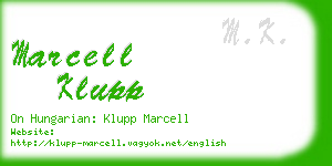 marcell klupp business card